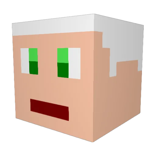 Samendr Minecraft avatar head, 3D render