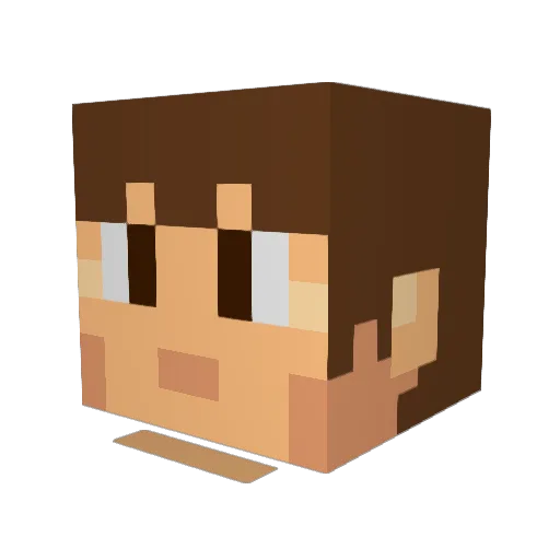 Sameplaysmc Minecraft avatar head, 3D render