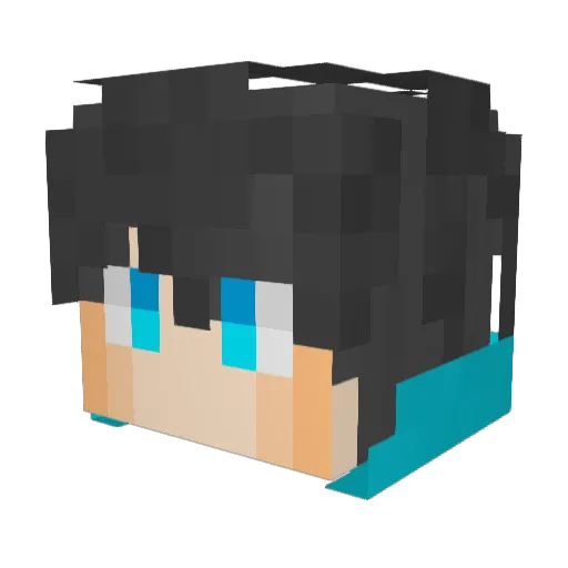SamerHong Minecraft avatar head, 3D render