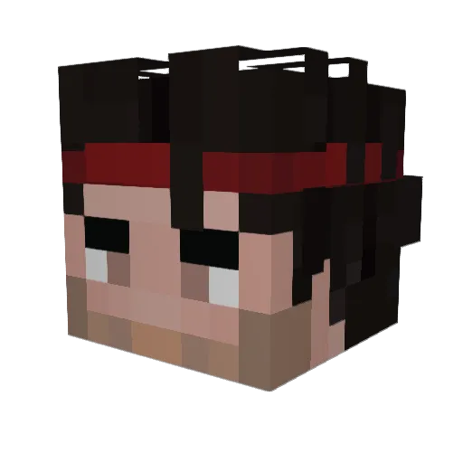 SamerLPs Minecraft avatar head, 3D render