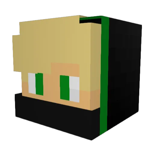 SametZann Minecraft avatar head, 3D render