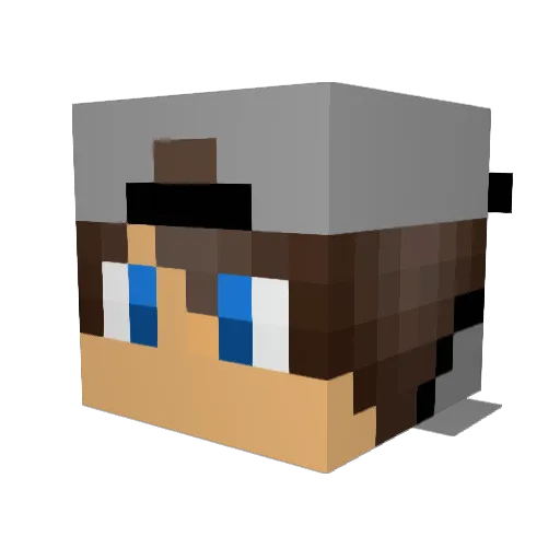 Samet_01 Minecraft avatar head, 3D render