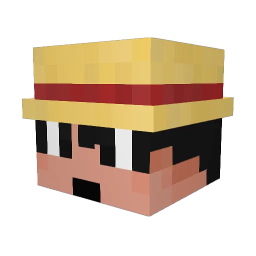 Samfe Minecraft avatar head, 3D render