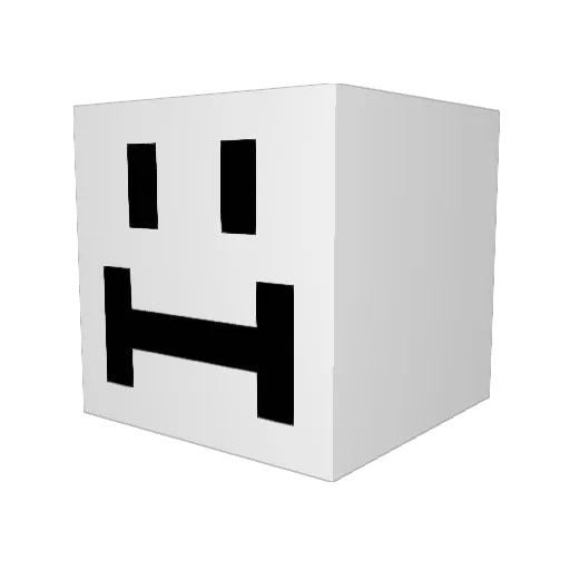 Samflute Minecraft avatar head, 3D render