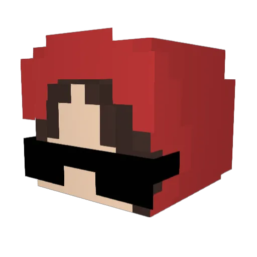 Samfulldiamond Minecraft avatar head, 3D render