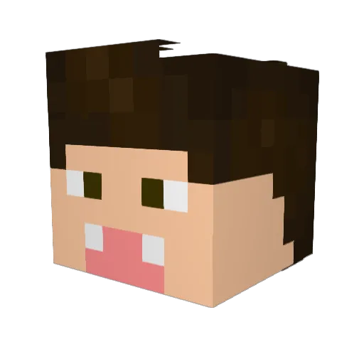 Samgino Minecraft avatar head, 3D render
