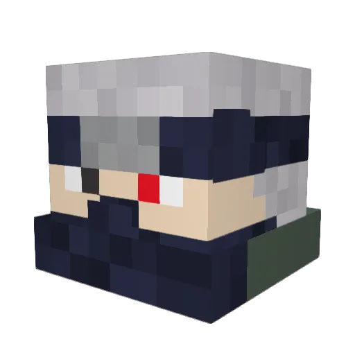 Samguich Minecraft avatar head, 3D render