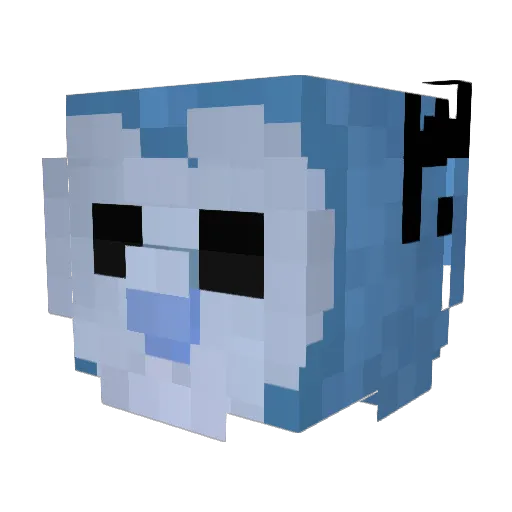 SamhainOwl Minecraft avatar head, 3D render