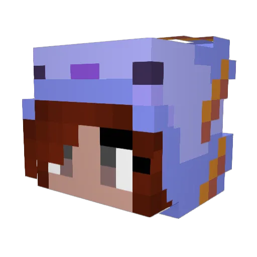 Sami493 Minecraft avatar head, 3D render