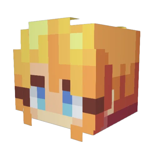 Sami8 Minecraft avatar head, 3D render