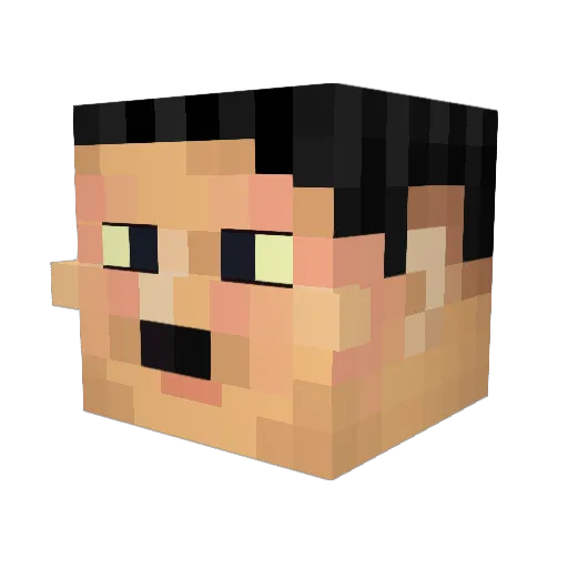 SamiBami07 Minecraft avatar head, 3D render