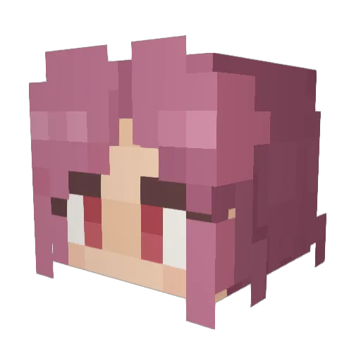 SamiKami Minecraft avatar head, 3D render