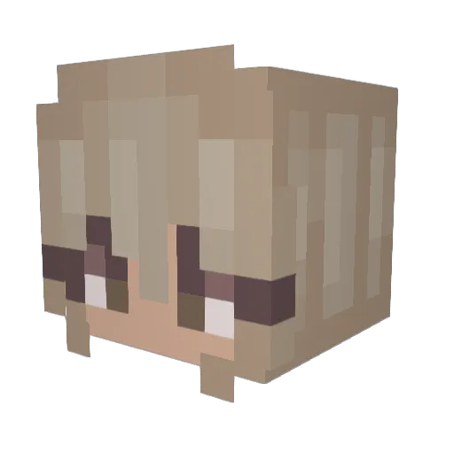 SamiRoo Minecraft avatar head, 3D render