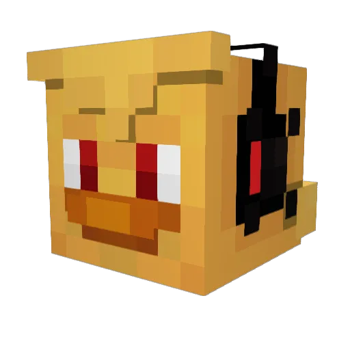 SamiSamcio Minecraft avatar head, 3D render