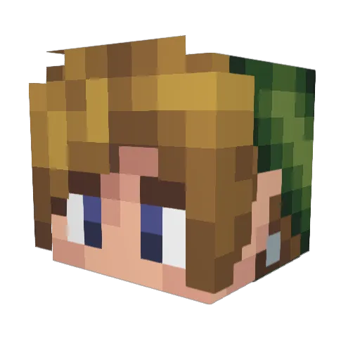 SamiSamster Minecraft avatar head, 3D render