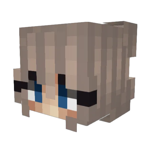 Samiaah Minecraft avatar head, 3D render