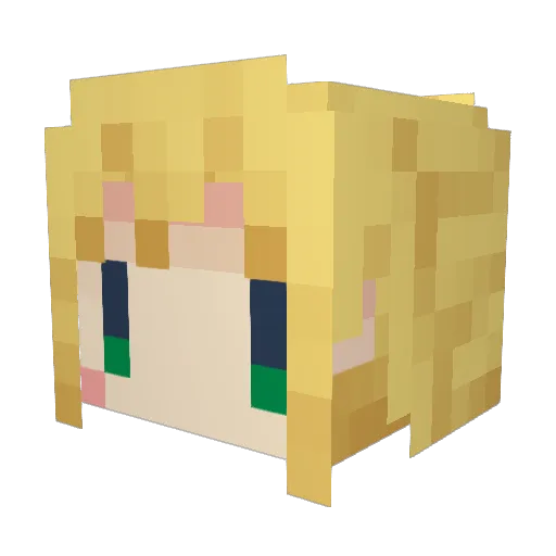 Samiado Minecraft avatar head, 3D render