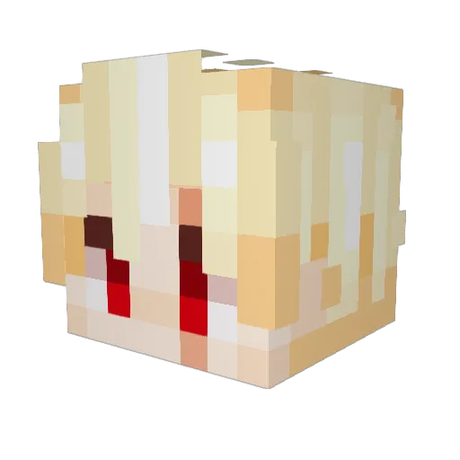 Samichan Minecraft avatar head, 3D render