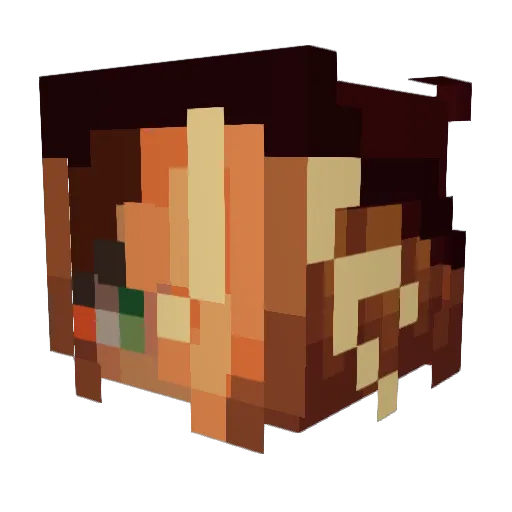 Samichis Minecraft avatar head, 3D render