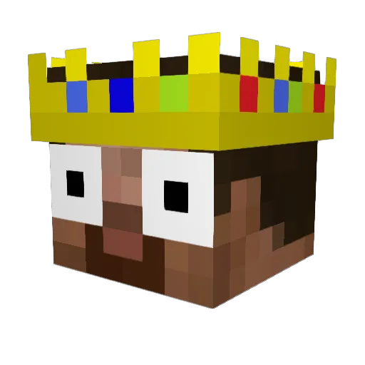 Samiczekk Minecraft avatar head, 3D render