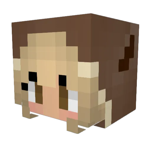 Samiiinko Minecraft avatar head, 3D render