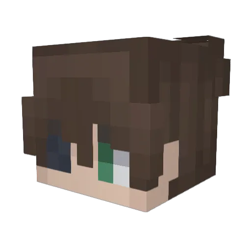 SamikyuTV Minecraft avatar head, 3D render