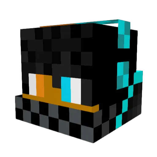 Samim098 Minecraft avatar head, 3D render