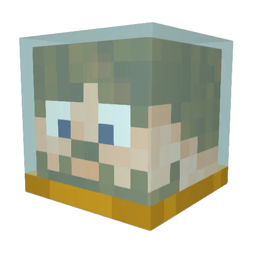 SaminCrafts Minecraft avatar head, 3D render