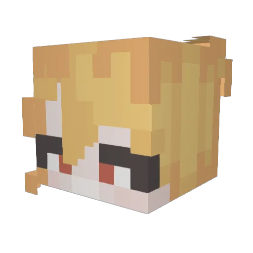 Samingong Minecraft avatar head, 3D render