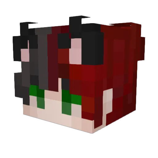 Samioxz Minecraft avatar head, 3D render