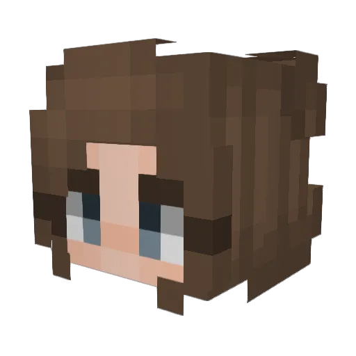 Samira394 Minecraft avatar head, 3D render
