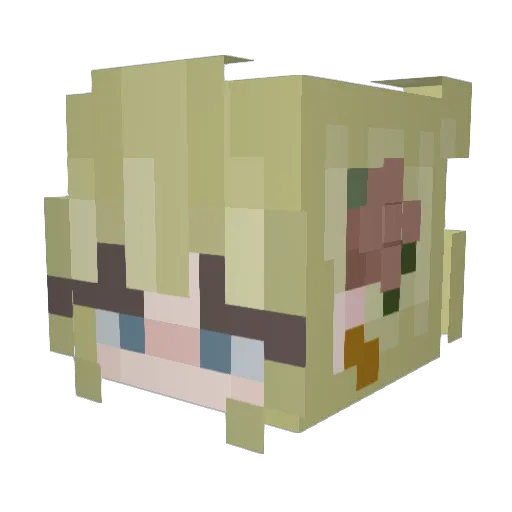 SamiraaQuiinZ_ Minecraft avatar head, 3D render