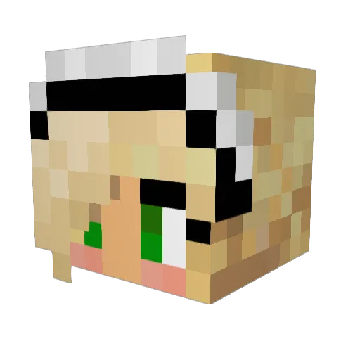 Samisapoophead Minecraft avatar head, 3D render