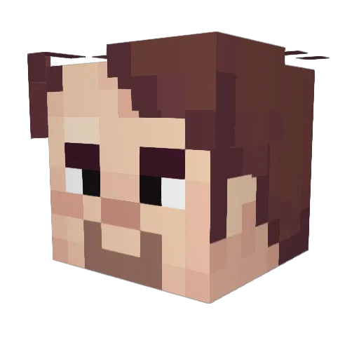 Samiser Minecraft avatar head, 3D render