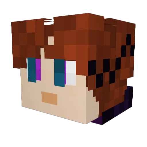 Samish92 Minecraft avatar head, 3D render
