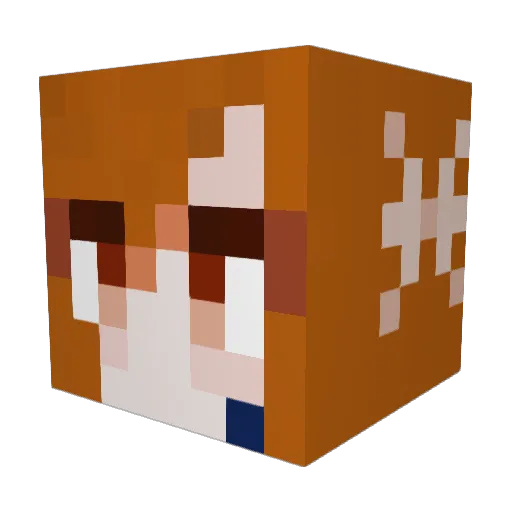 Samiyazin Minecraft avatar head, 3D render