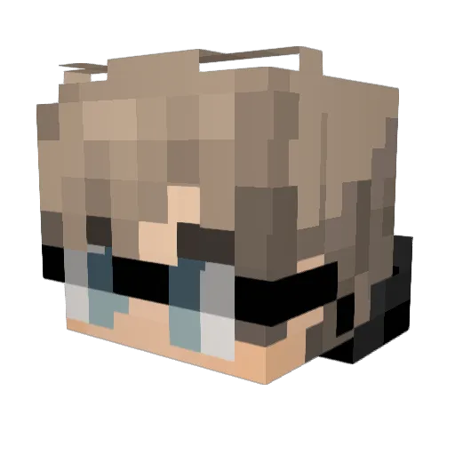 Samkou_ Minecraft avatar head, 3D render