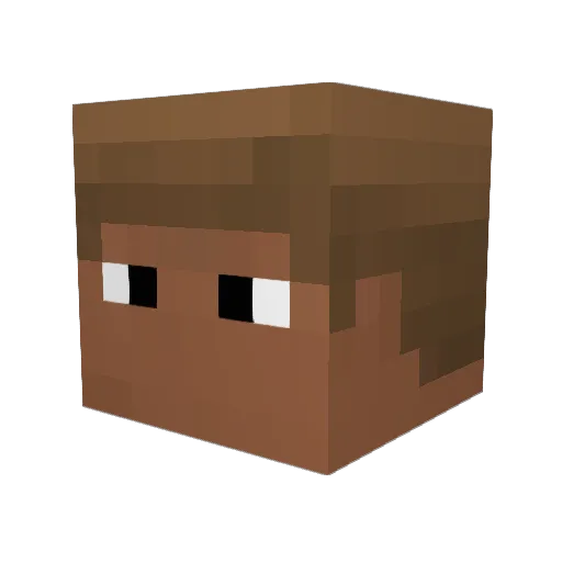 Saml Minecraft avatar head, 3D render