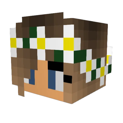 Samlammm_3 Minecraft avatar head, 3D render