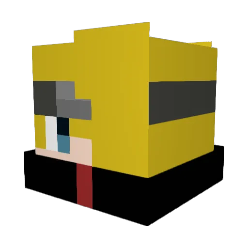 Samm0th Minecraft avatar head, 3D render