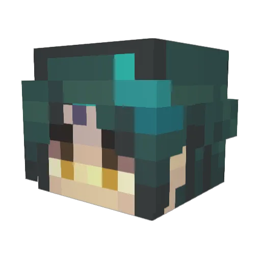 Samm_playz Minecraft avatar head, 3D render