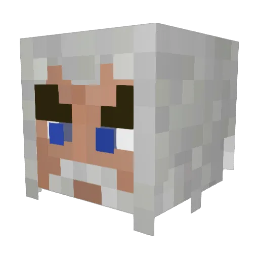 Sammdoll Minecraft avatar head, 3D render