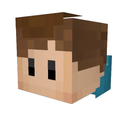 Sammelfigur Minecraft avatar head, 3D render