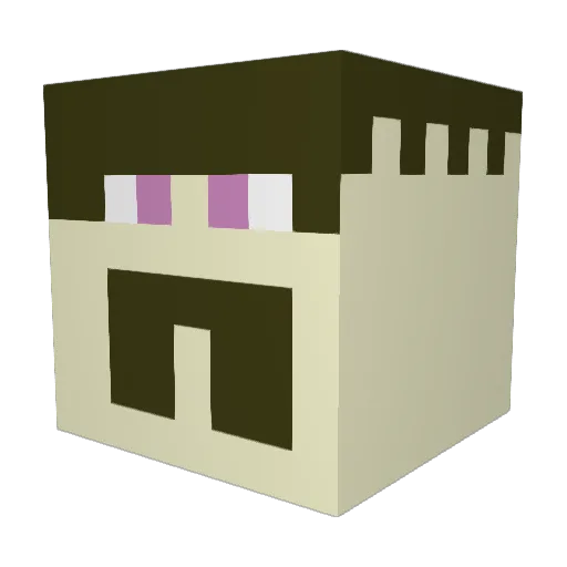Sammi19 Minecraft avatar head, 3D render