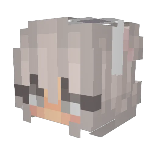 Sammiie Minecraft avatar head, 3D render