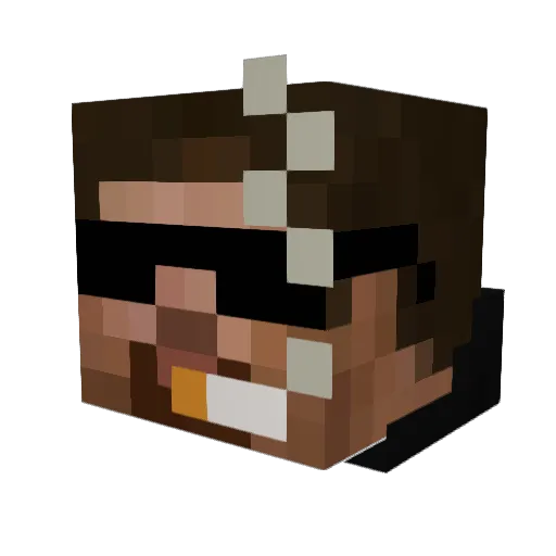 SammlerChris Minecraft avatar head, 3D render