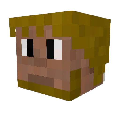 Sammser Minecraft avatar head, 3D render