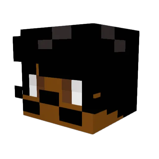 Sammunist Minecraft avatar head, 3D render