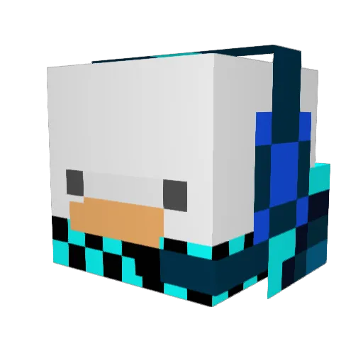 Sammunren Minecraft avatar head, 3D render