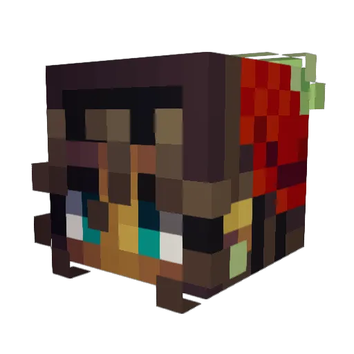 Sammuraiix Minecraft avatar head, 3D render